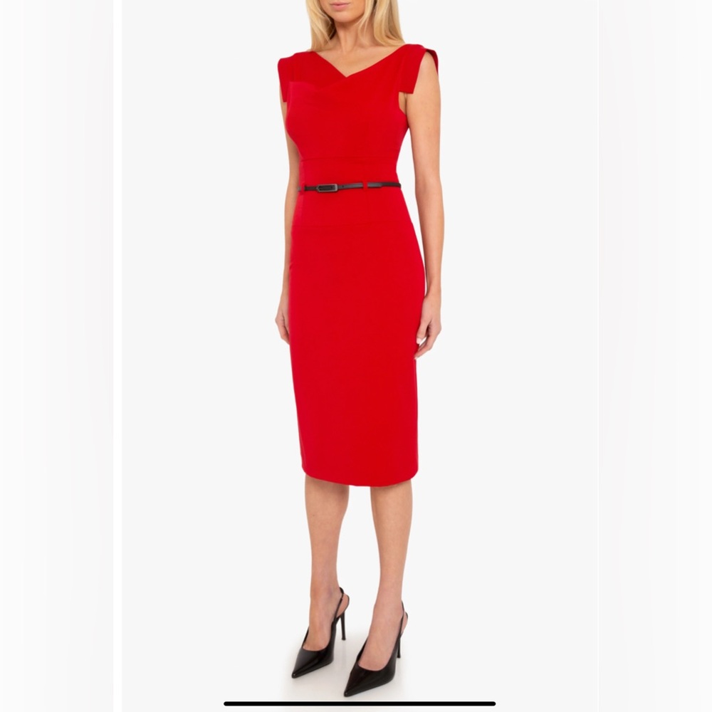 NWT Black Halo: Classic Jackie O Sheath Red Dress (Size 12)